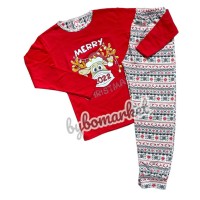 Pijama dama flausata cu model de Craciun