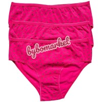 Set chiloti dama roz cu imprimeu