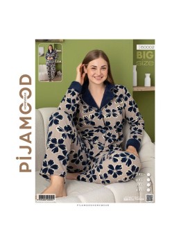 Pijama damă flaușată diverse culori mărimi mari 60004