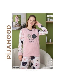 Pijama  damă flaușată de diverse culori  6021