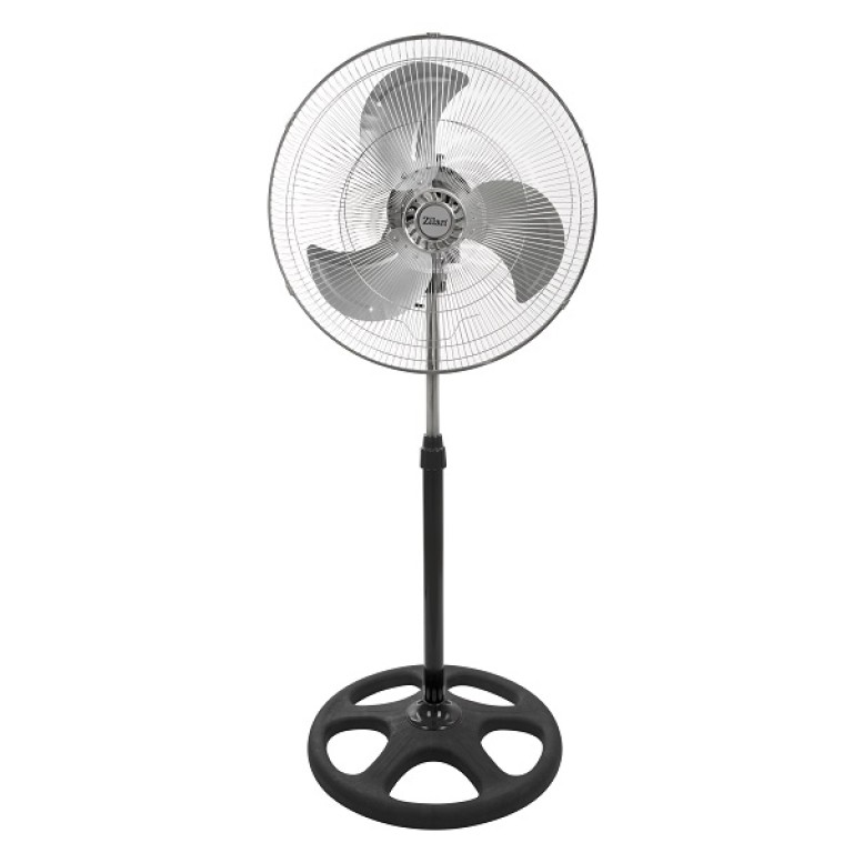 Ventilator cu picior ZILAN 3840,negru cu gri 3 in 1, Putere 55 W, 3 viteze, diametru 45 cm,