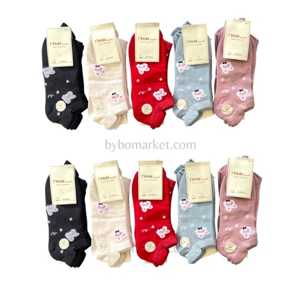Sosete Dama Small Bunny, bumbac, fara cusatura