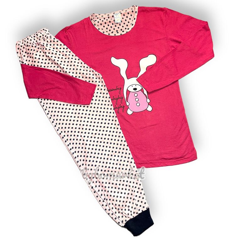 Pijama Dama Love Rabbit Fucsia 10964