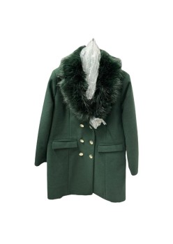 Palton dama stofa verde