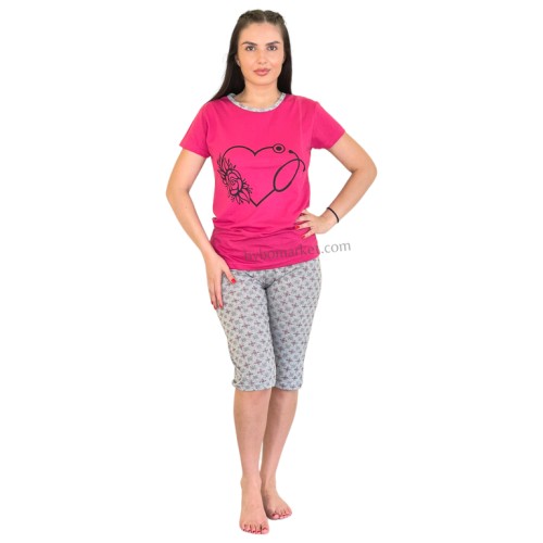 Pijamale ASMA Dama Inima Roz 