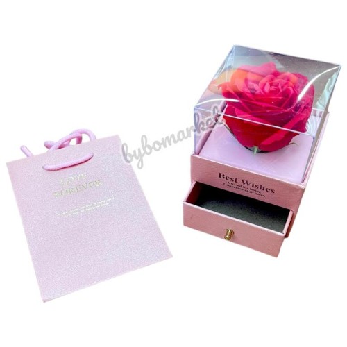 Set cadou trandafir pentru bijuterie roz