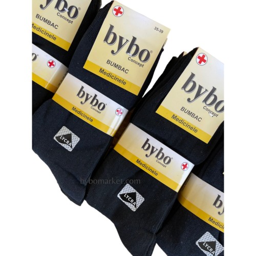 Sosete Dama Medicinale Negre, din Bumbac