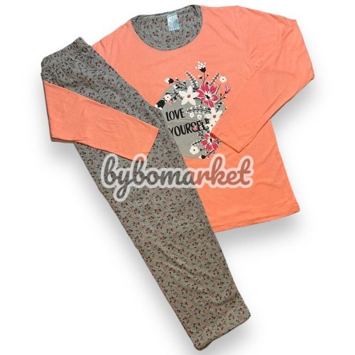 Pijama Dama Love Yourself Orange 10922