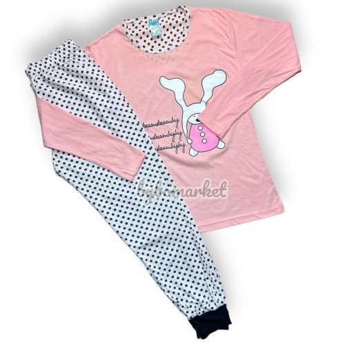 Pijama Dama Love Rabbit Peach 10964
