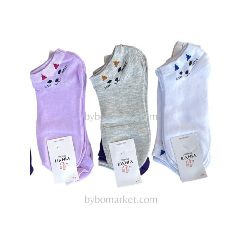 Sosete Dama Colored Cat, din Bumbac