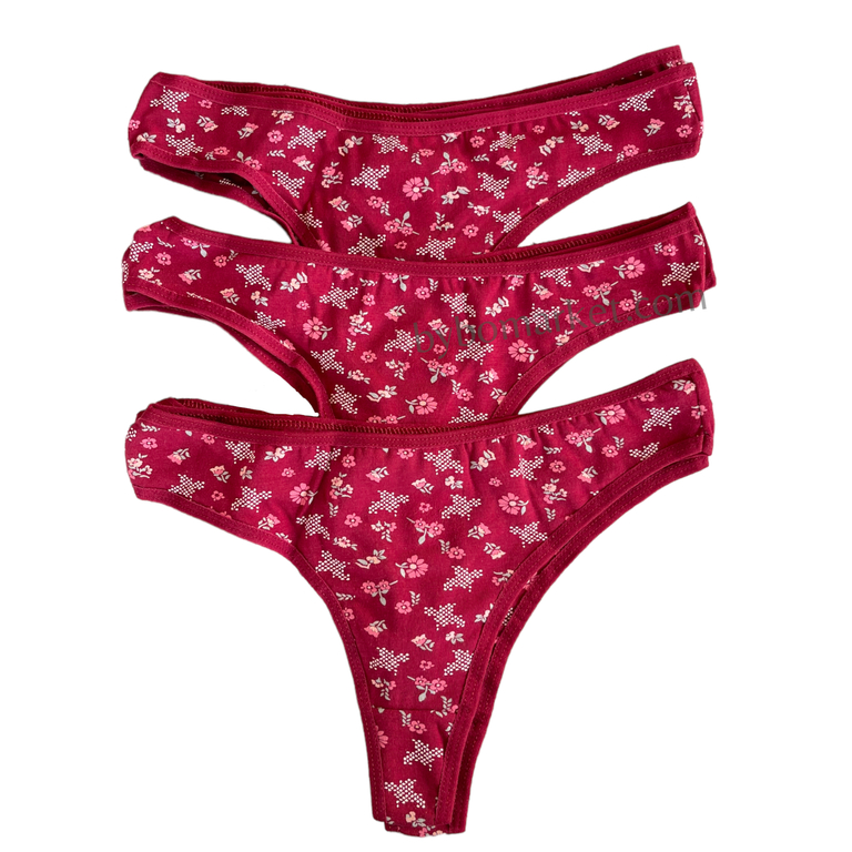 Chiloti Tanga Dama Bordo